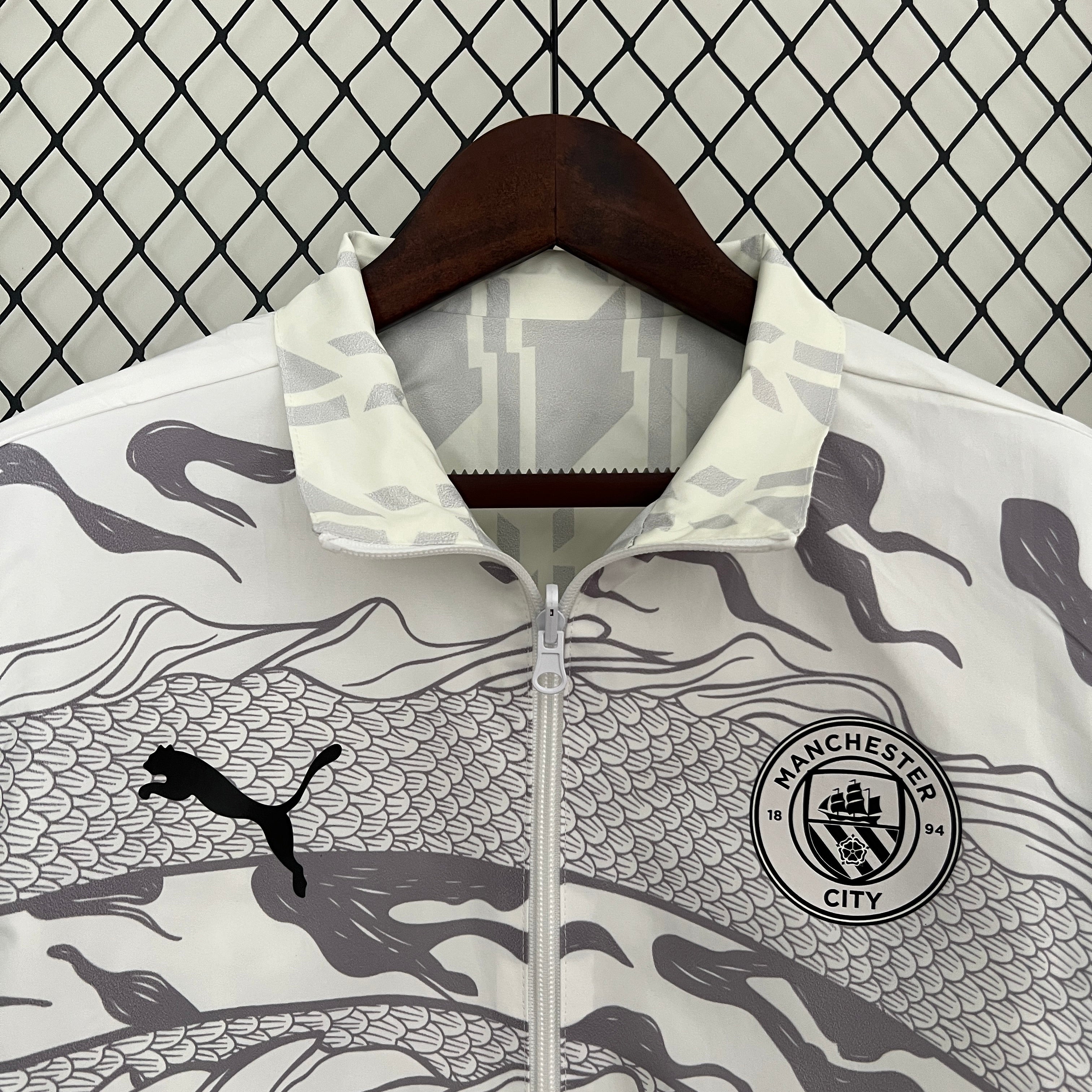 Manchester City Reversible Trench Coat Windbreaker 2024/2025