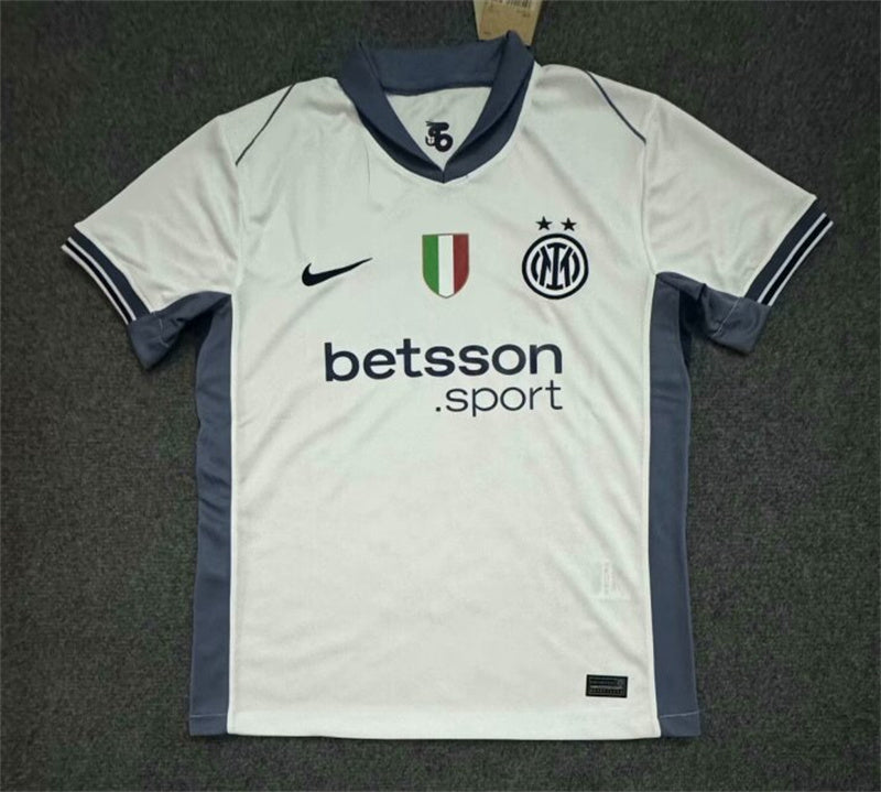 Officiële Inter Milan Uit Shirt 2024/2025 - Wit met Grijze Details