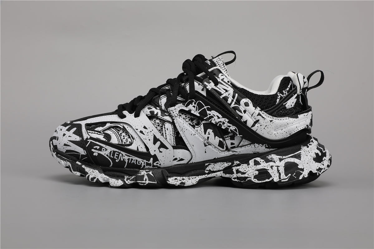 Balenciaga Track Shoes T1 White/Black - Unisex Luxury Sneakers