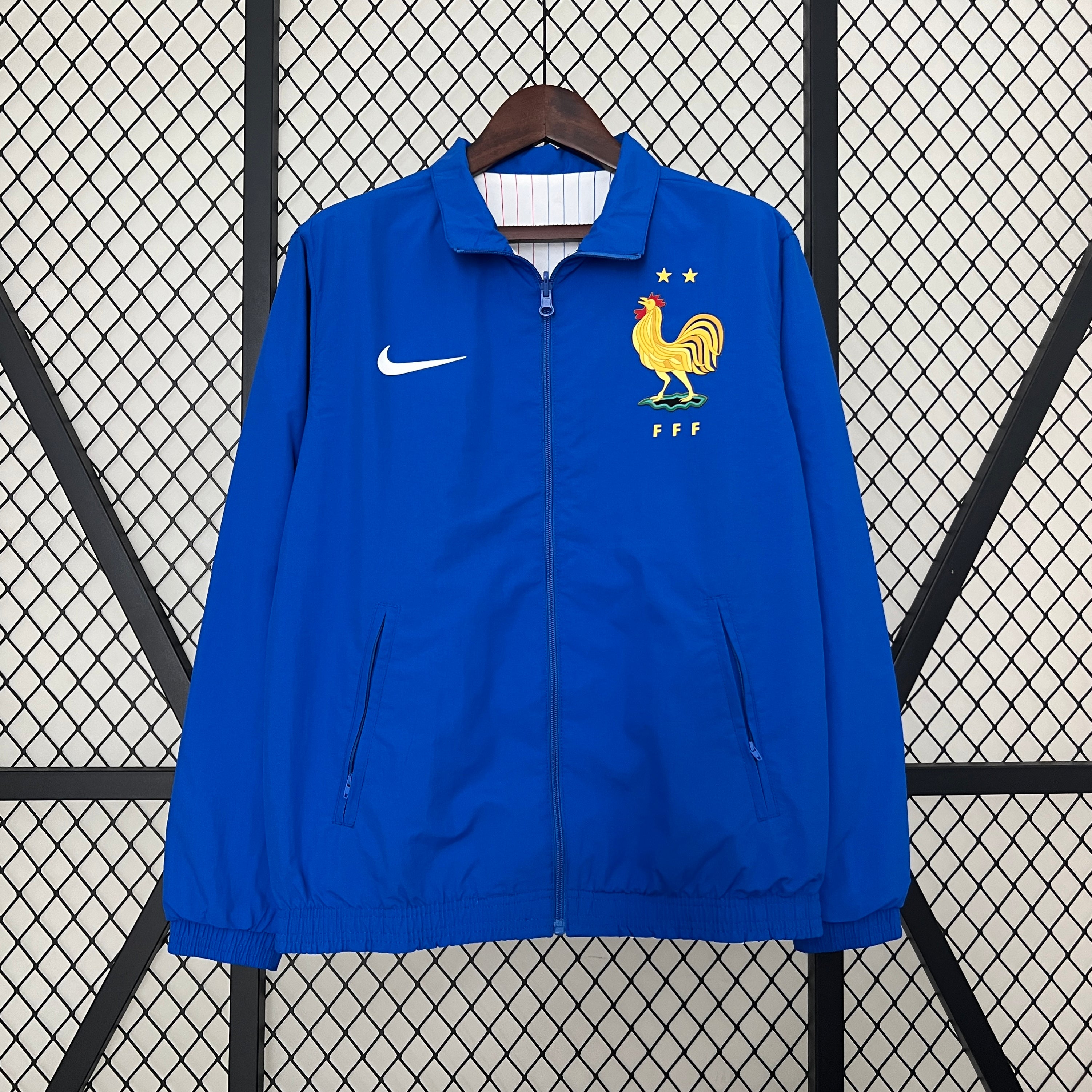 France Reversible Trench Coat Windbreaker 2024