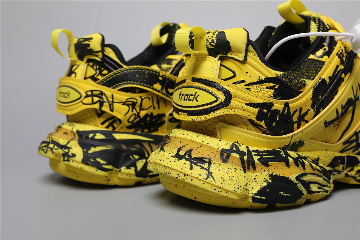 Balenciaga Track Shoes T1 Yellow/Black - Unisex Luxury Sneakers