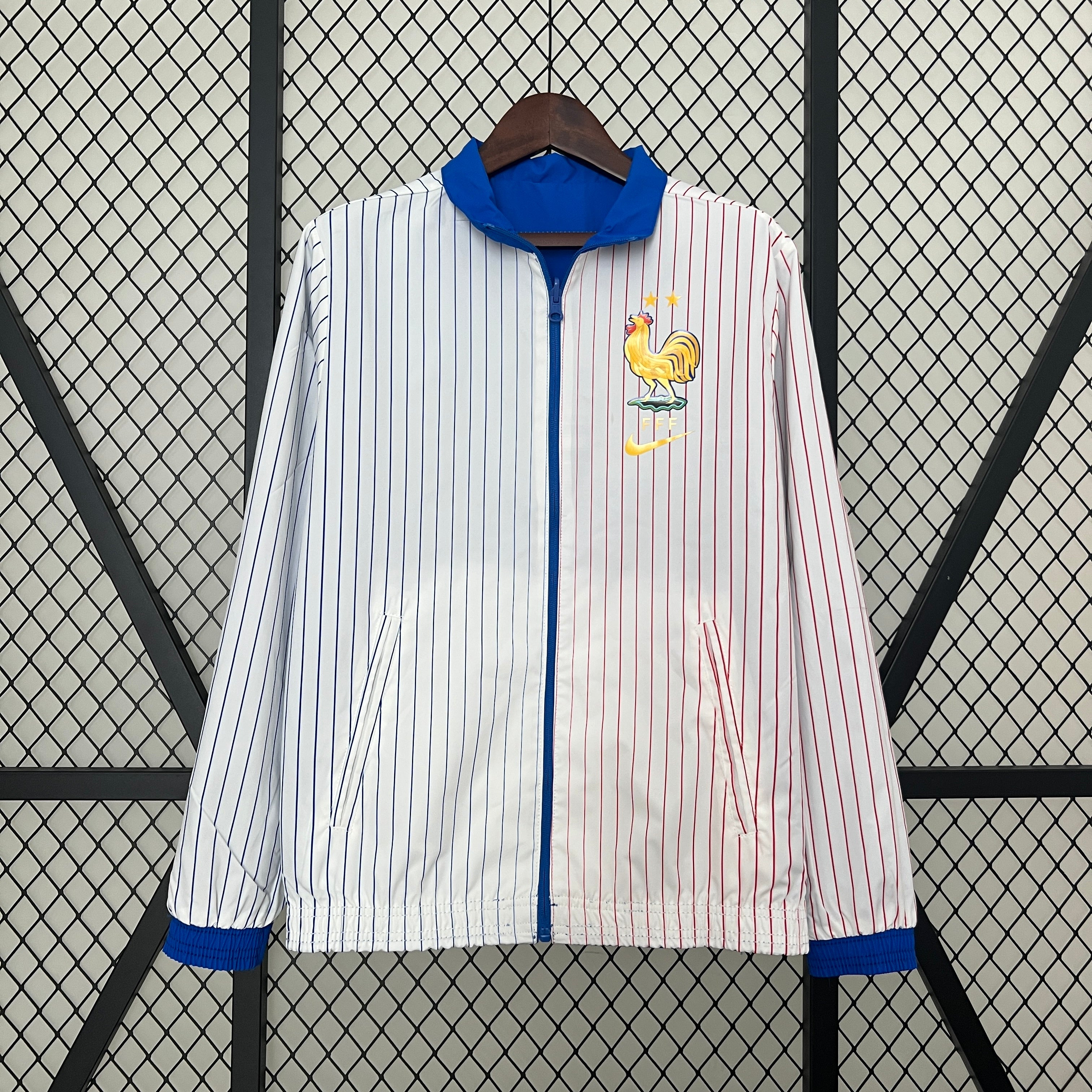 France Reversible Trench Coat Windbreaker 2024