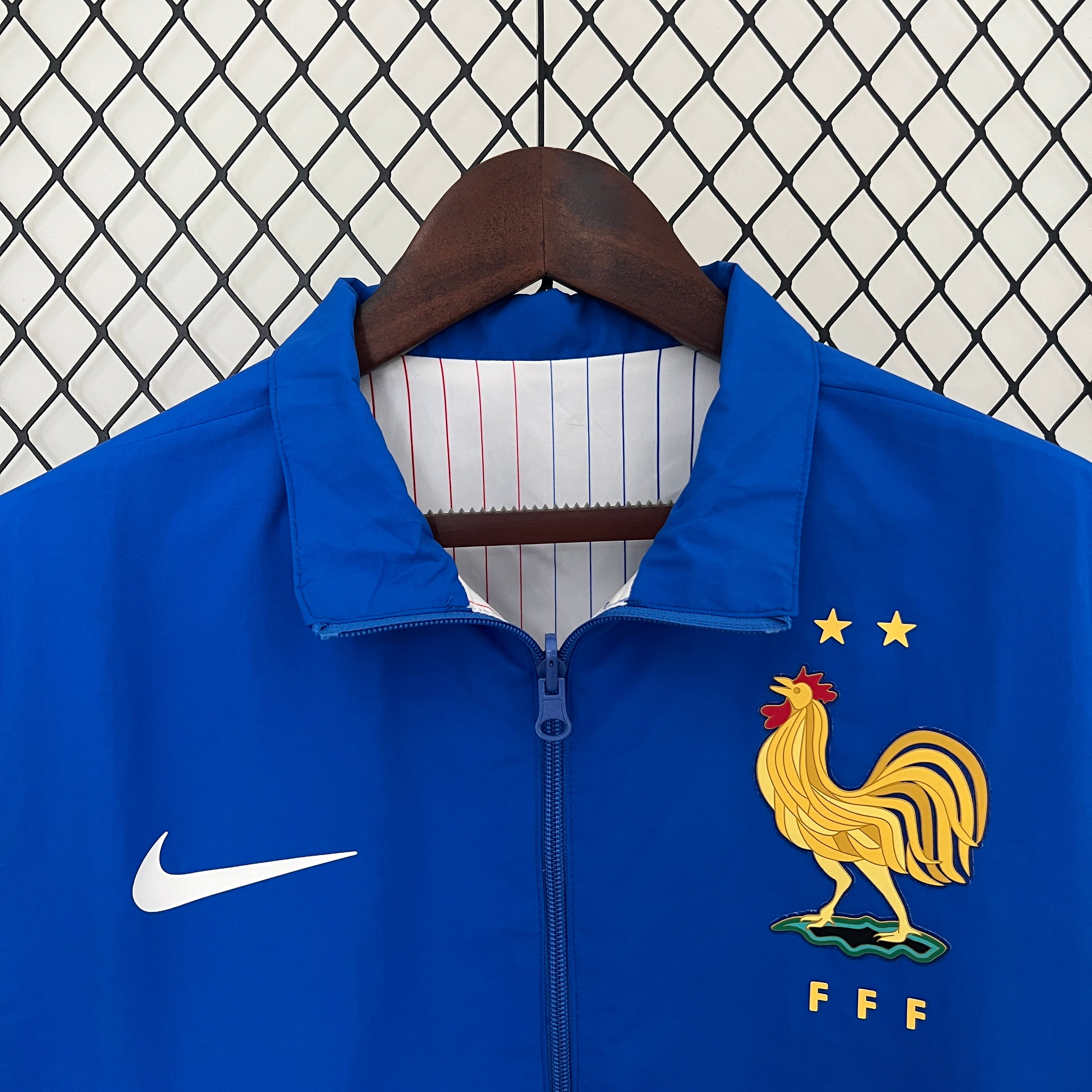 France Reversible Trench Coat Windbreaker 2024