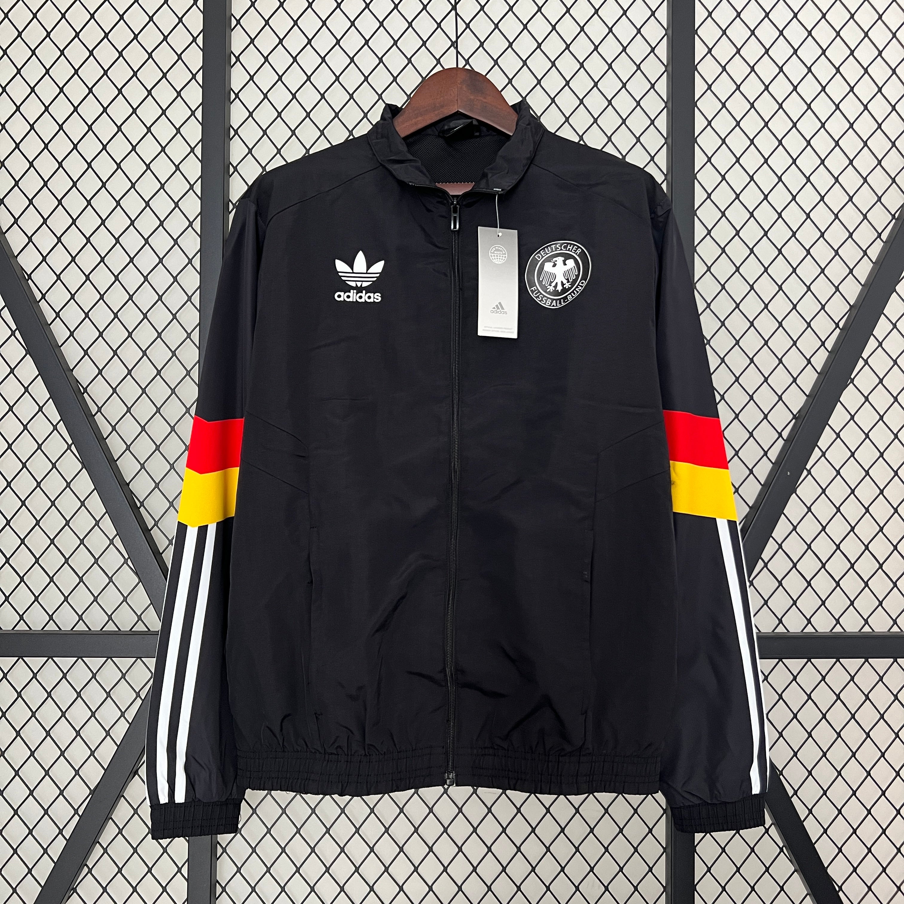 Duitsland Zwarte Trench Coat Windbreaker 2024/2025