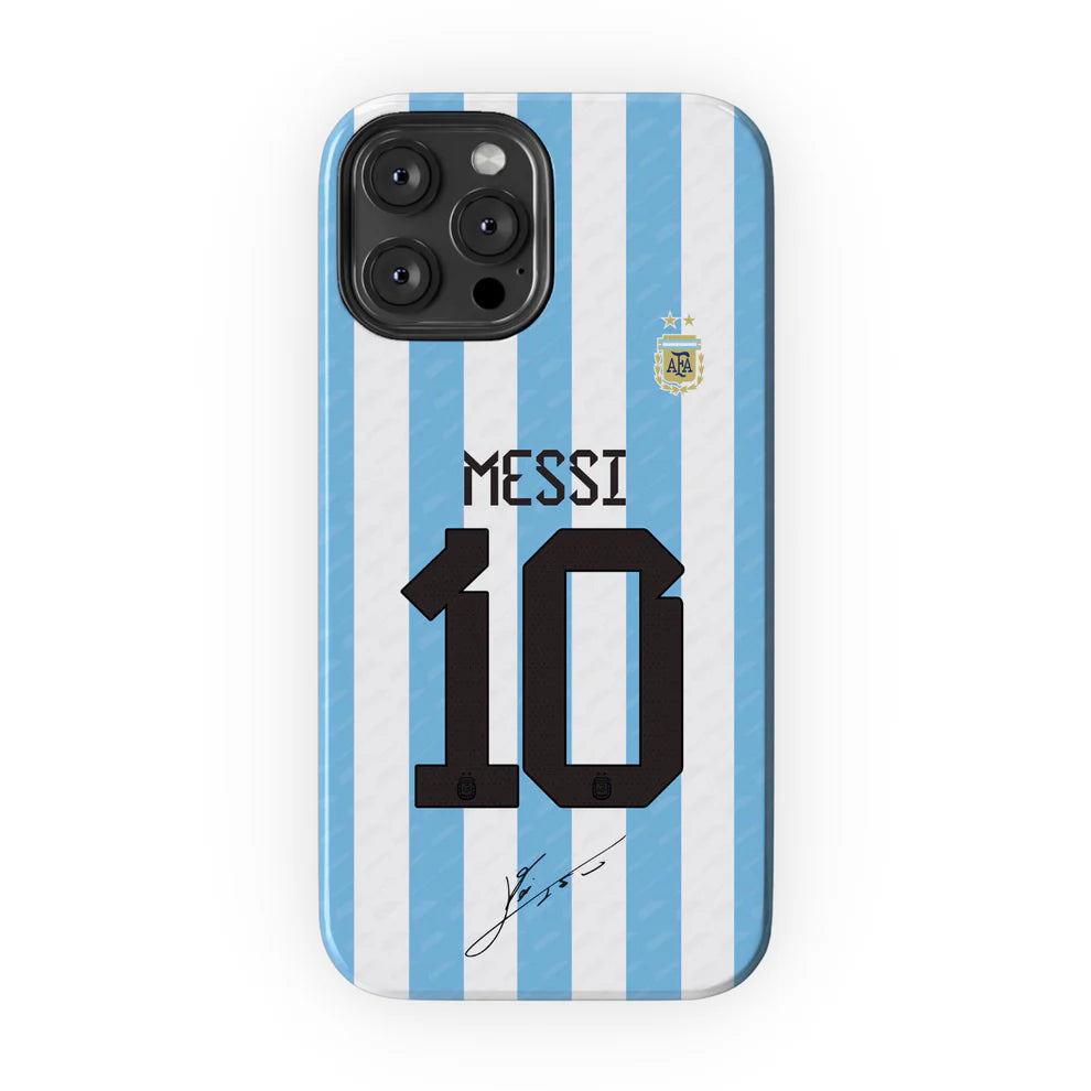 Argentina Home Cover - Custom Soccer Phone Case 10 Messi