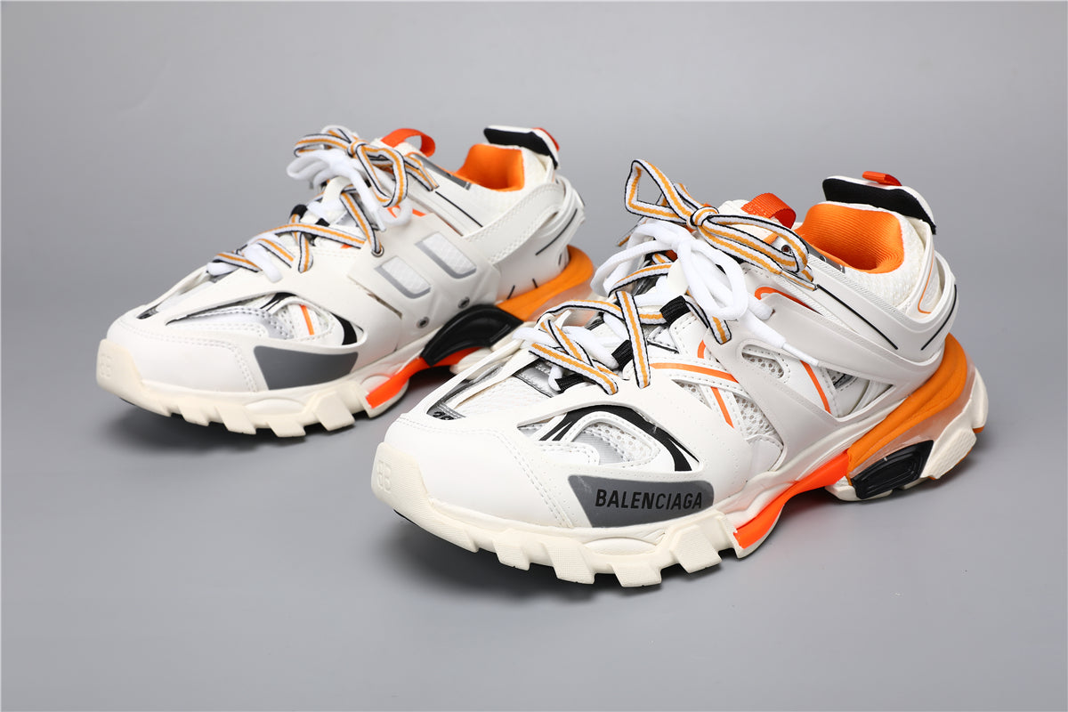 Balenciaga Track Shoes T1 White/Orange/Black - Unisex Luxury Sneakers