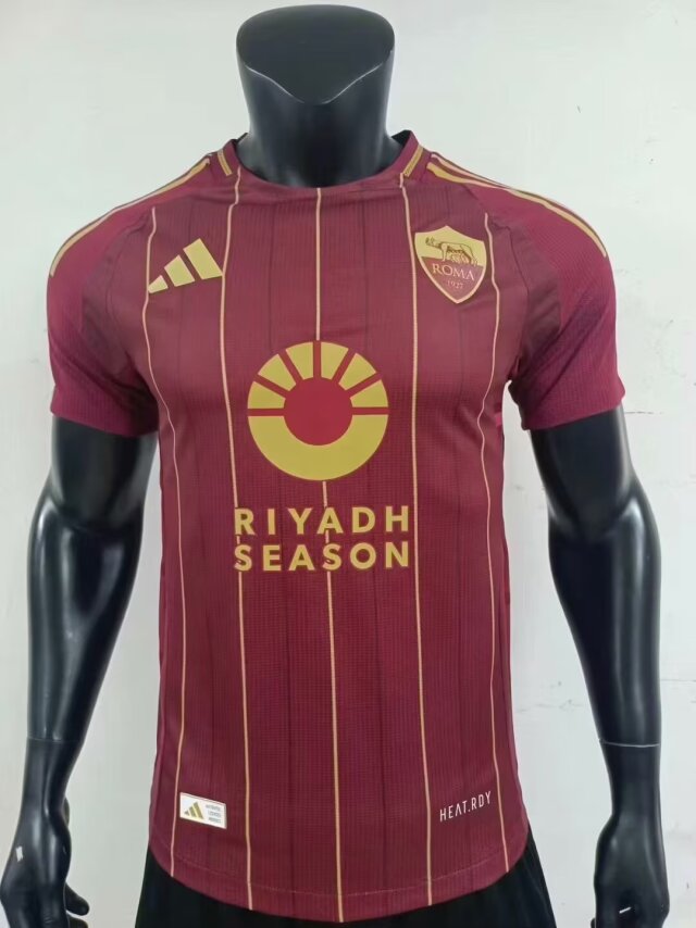 Maglia Ufficiale AS Roma Special Edition 2024/2025 - Rosso Bordeau con Dettagli Oro