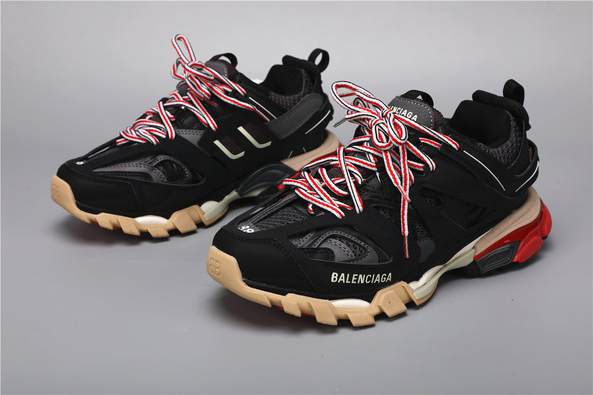 Balenciaga Track Shoes T1 Black/Red - Unisex Luxury Sneakers