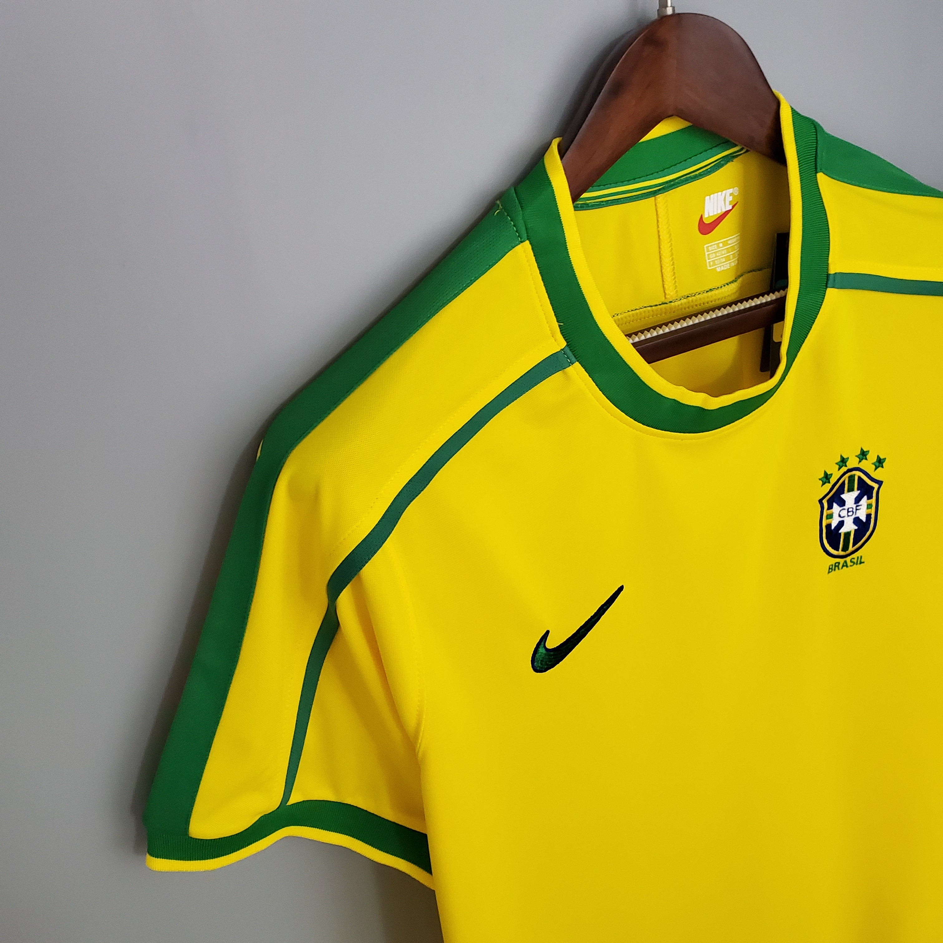 Officiële Brazilië Thuis Shirt 1998 – Iconisch WK Shirt, Maten S tot XXXL