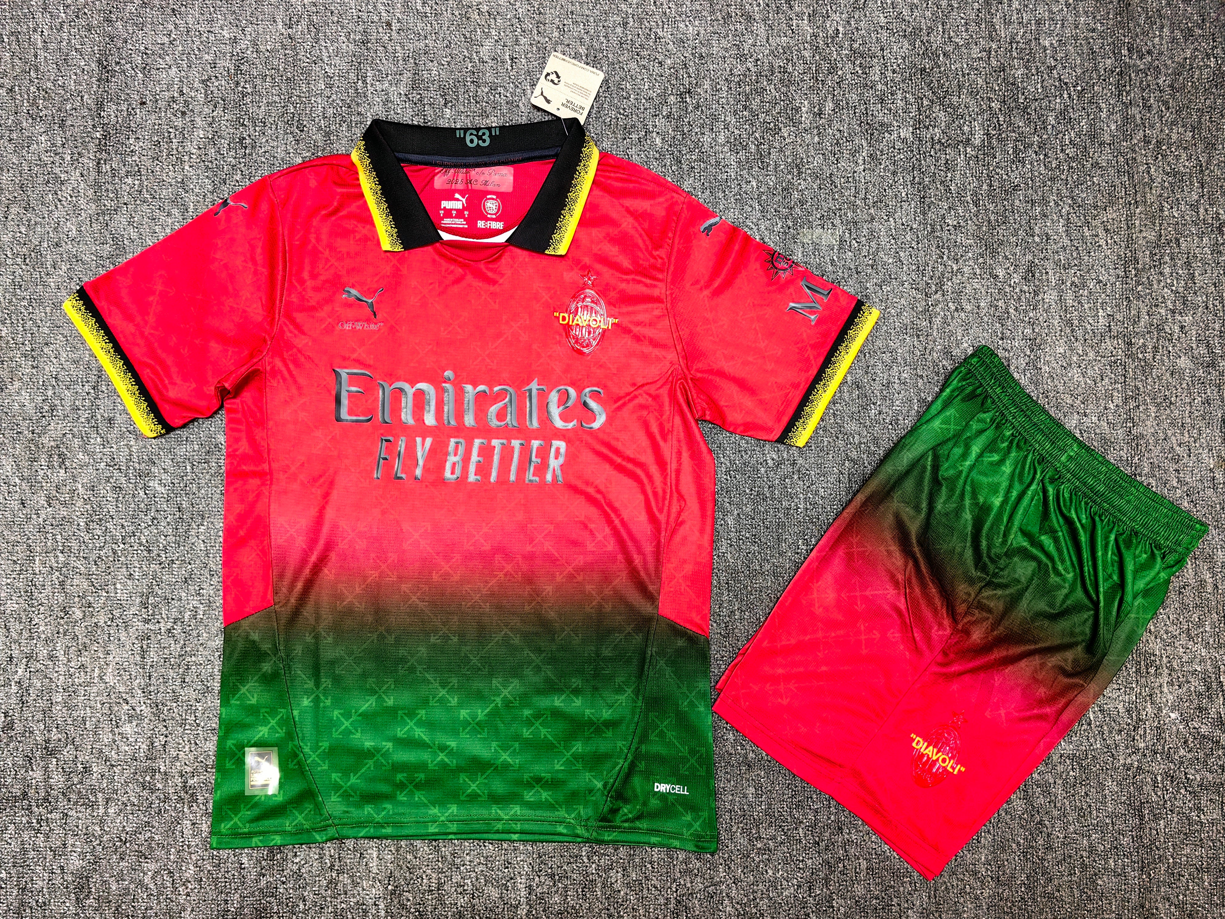 Milan Kit Off-White 2025/2026 Red Limited Edition
