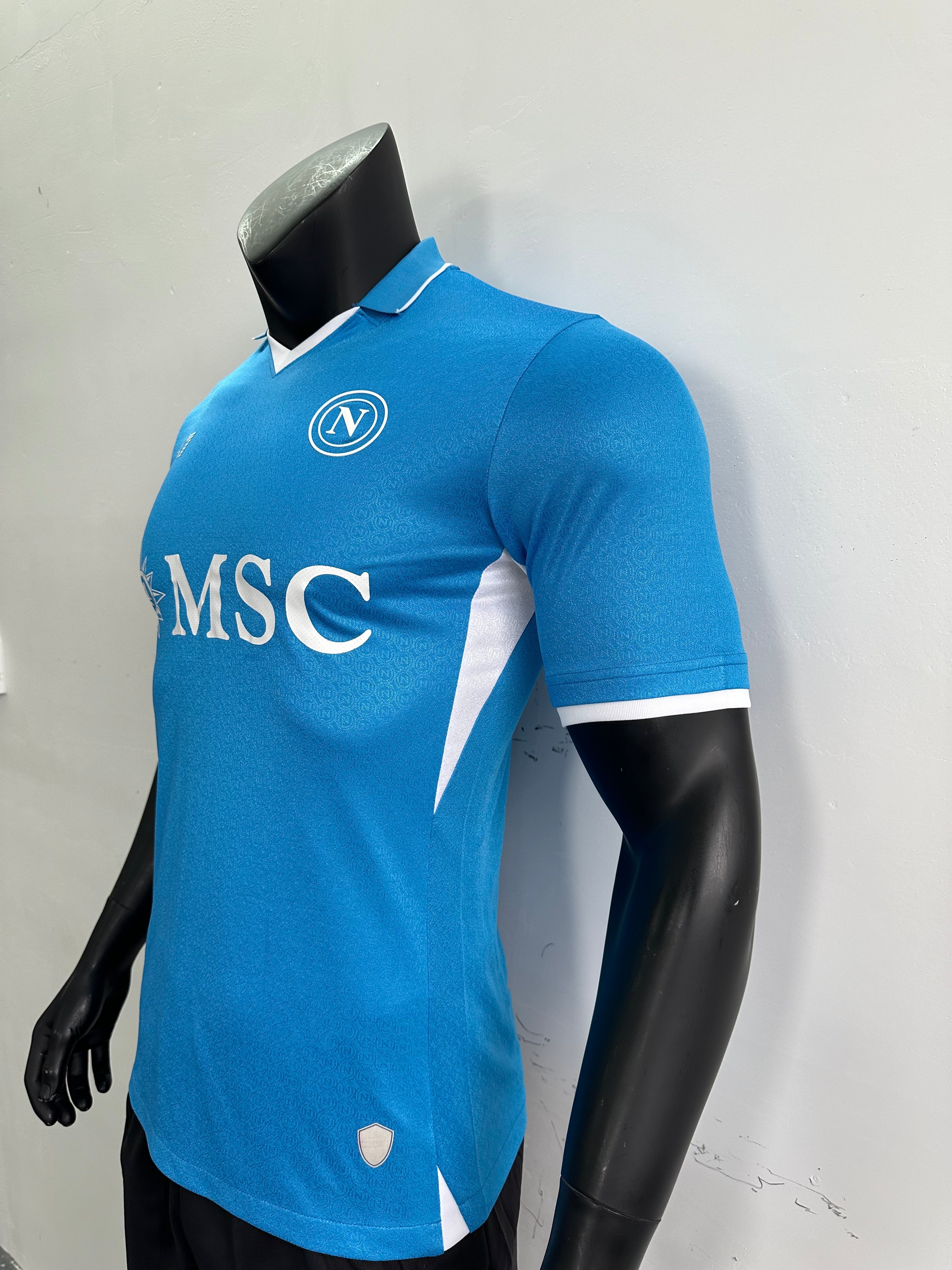 Officiële SSC Napoli Thuis Shirt 2024/2025 - Klassiek Blauw met Witte Details