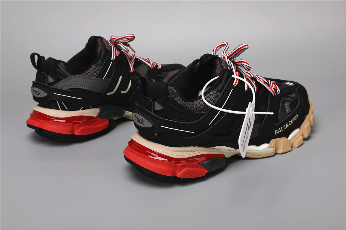 Balenciaga Track Shoes T1 Black/Red - Unisex Luxury Sneakers
