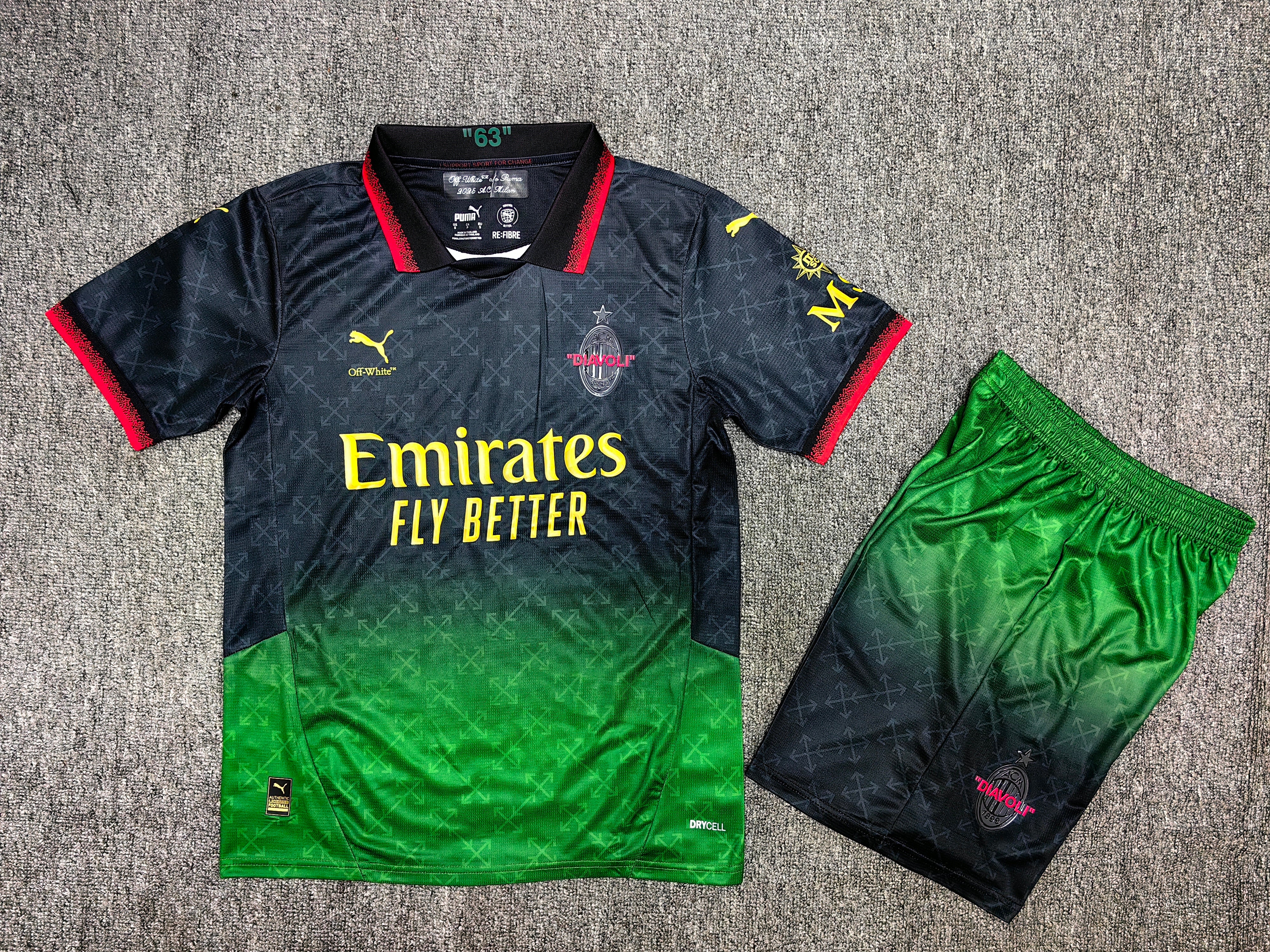 Milan Kit Off-White 2025/2026 Black Limited Edition