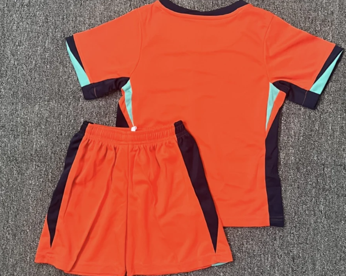 Nederland Thuis Kit 2024/2025 voor Kids – Shirt & Short, Maten 16 t/m 28