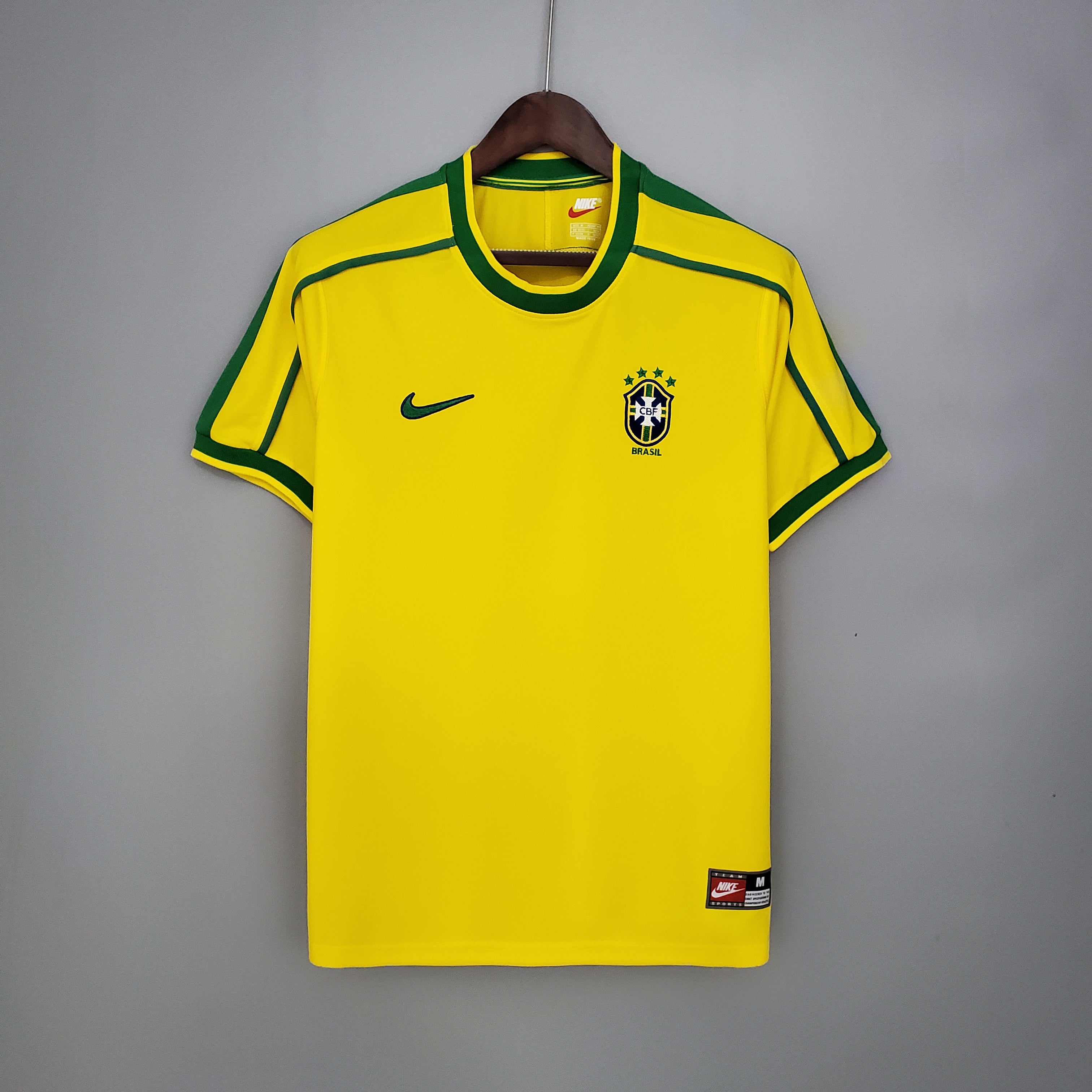 Officiële Brazilië Thuis Shirt 1998 – Iconisch WK Shirt, Maten S tot XXXL