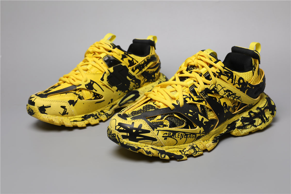 Balenciaga Track Shoes T1 Yellow/Black - Unisex Luxury Sneakers