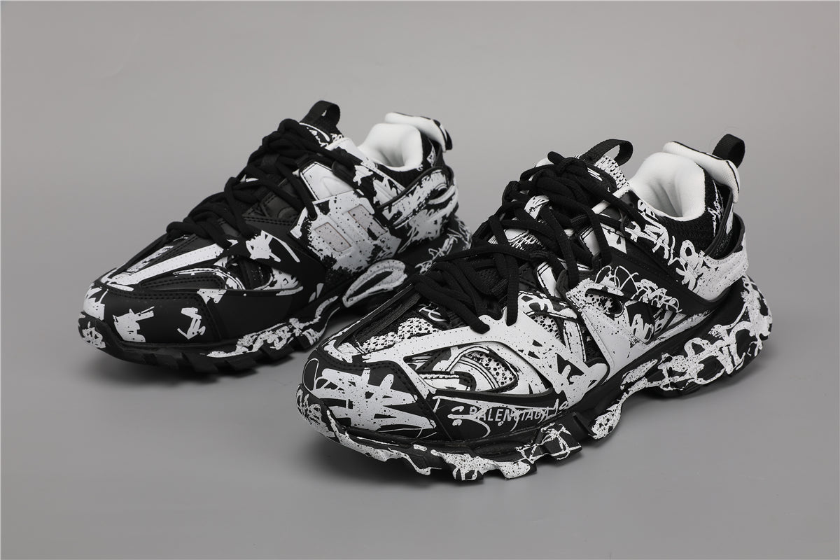 Balenciaga Track Shoes T1 White/Black - Unisex Luxury Sneakers